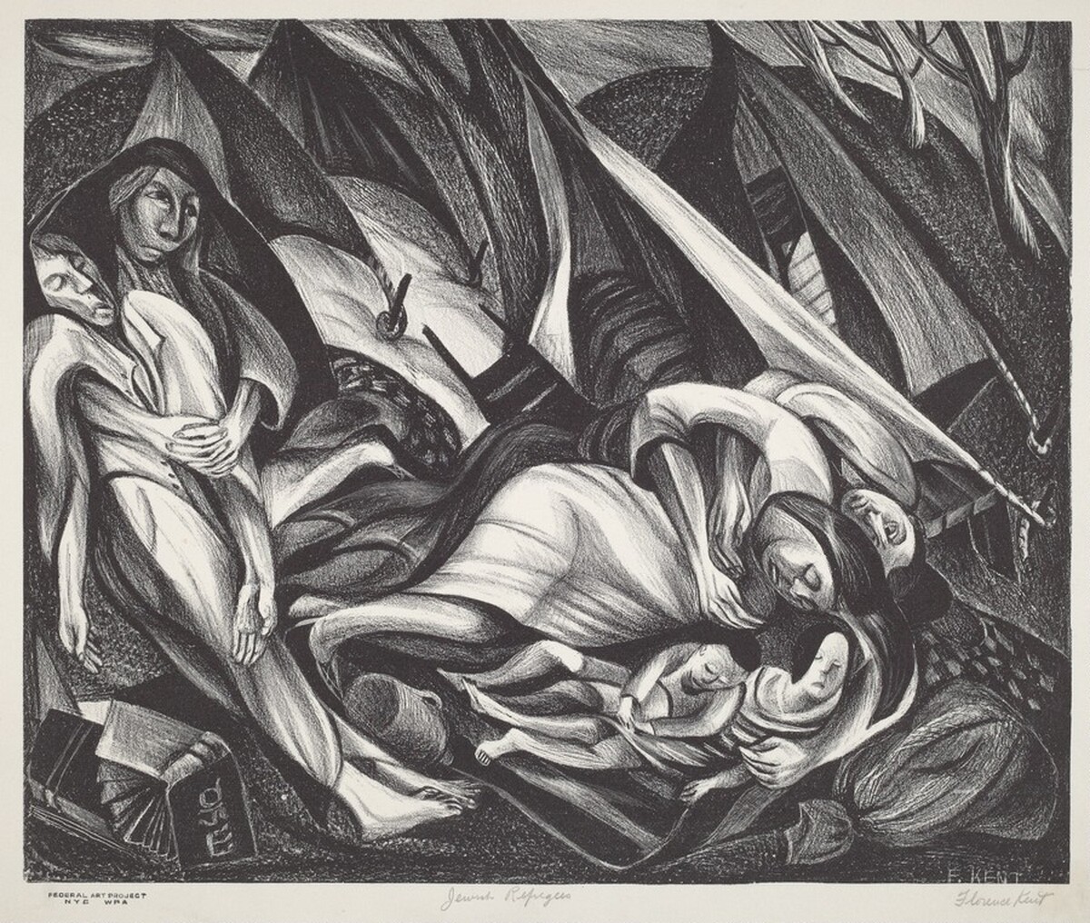 Jewish Refugees by Florence Kent Hunter