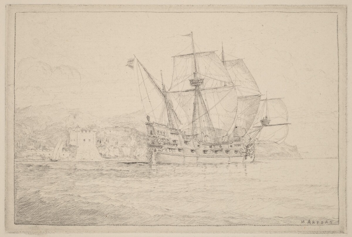 Ship under Sail by N. Artsay