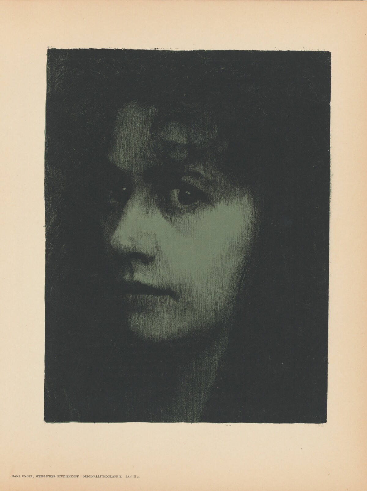Weiblicher Studienkopf by Hans Unger