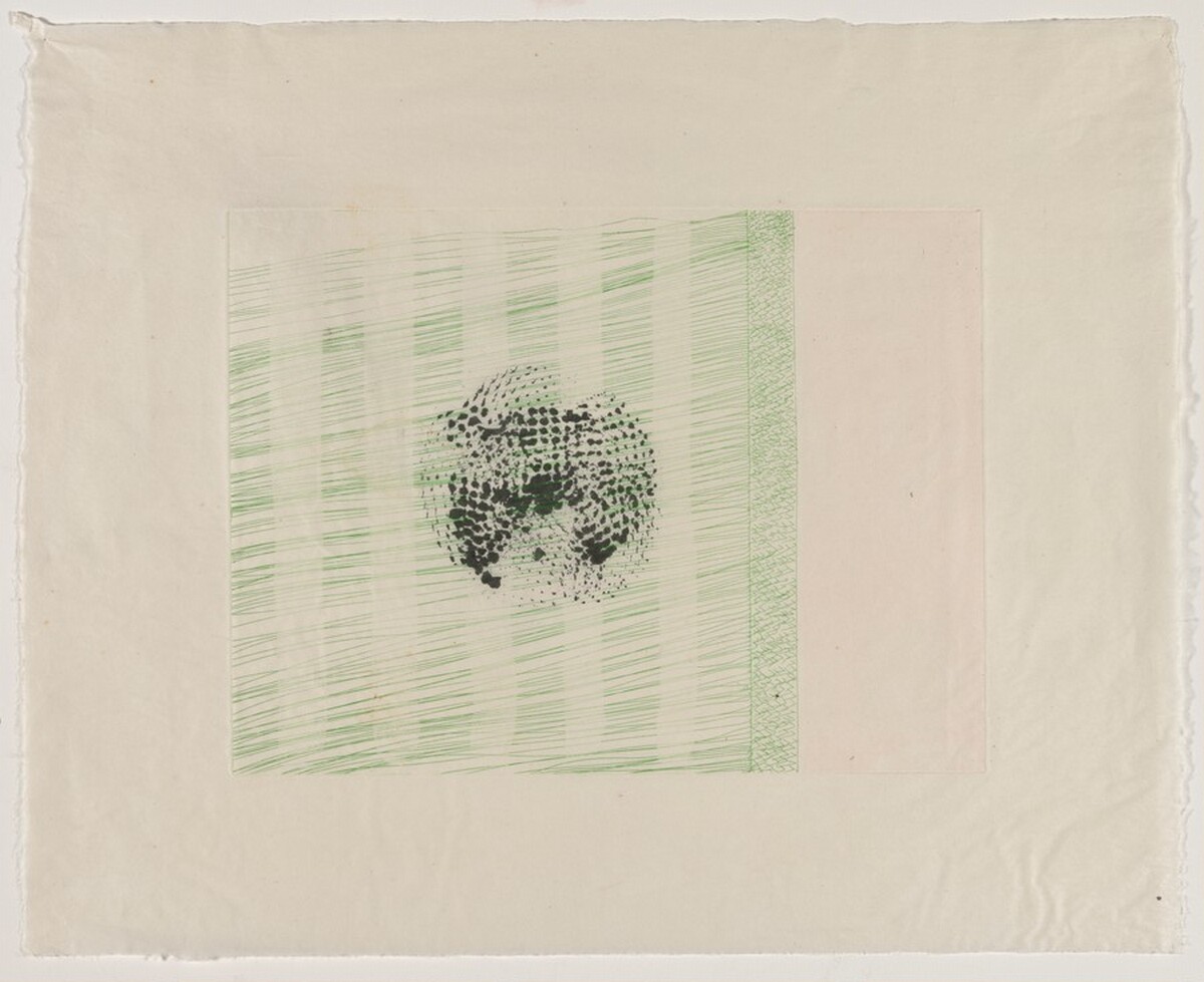 Naked V [working proof 1] by Richard Tuttle
