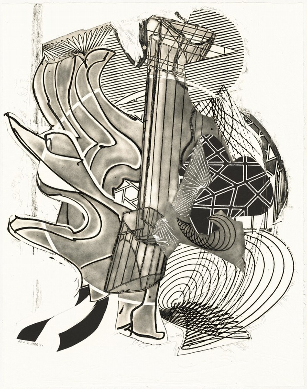 The Fossil Whale (State I) by Frank Stella