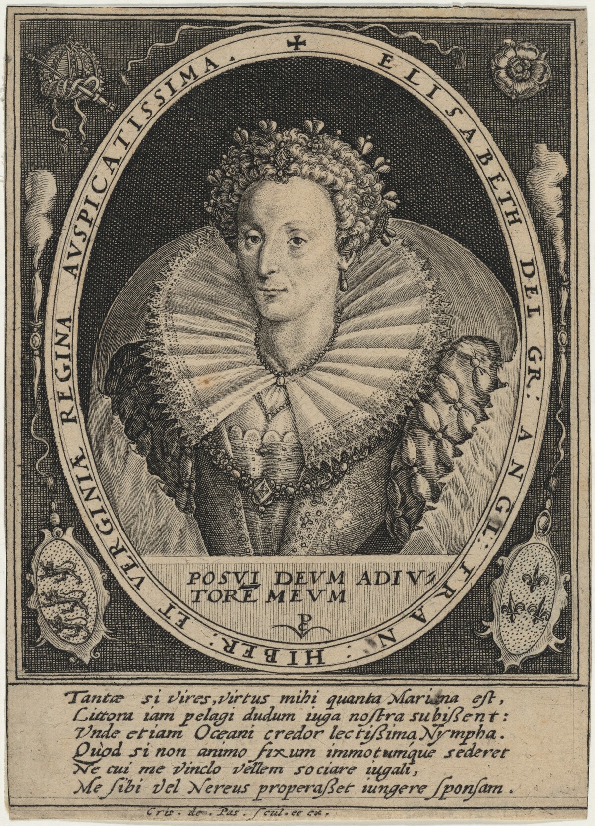Elizabeth, Queen of England by Crispijn de Passe I