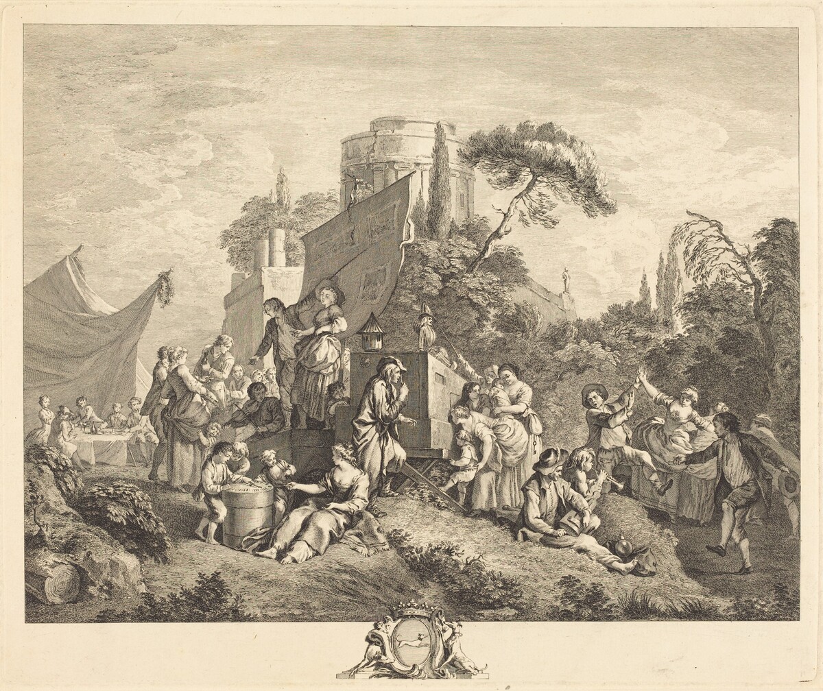 Village Fair by Charles-Nicolas Cochin I after François Boucher