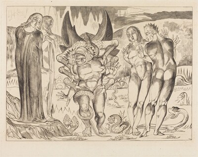 The Circle of the Thieves; Agnolo Brunelleschi Attacked by a Six-Footed Serpent