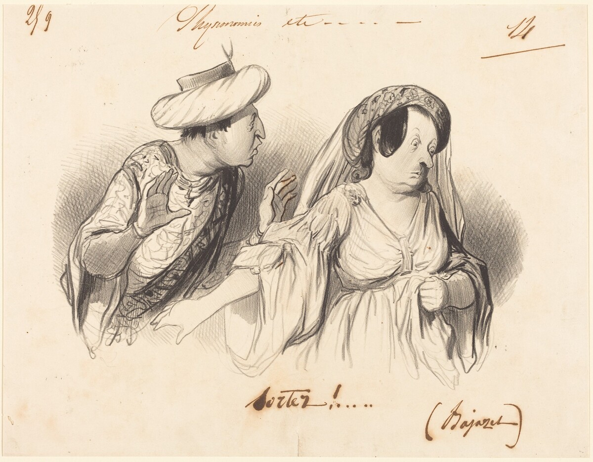 Sortez!... (Bajazet) by Honoré Daumier