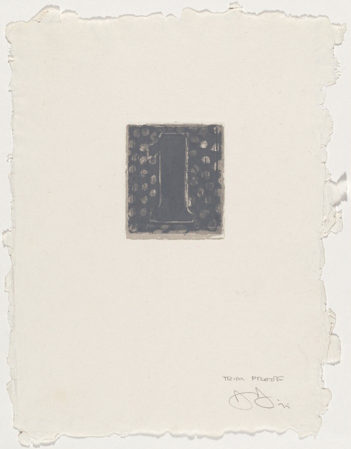 1 [trial proof] by Jasper Johns