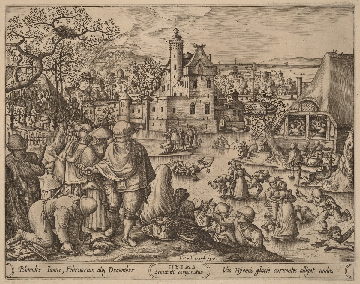 Winter by Pieter van der Heyden after Hans Bol