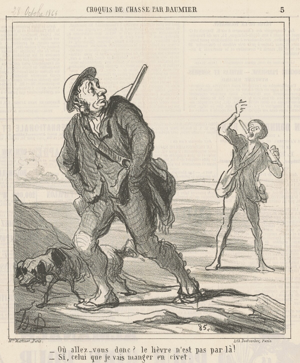 Ou allez-vous  donc? by Honoré Daumier