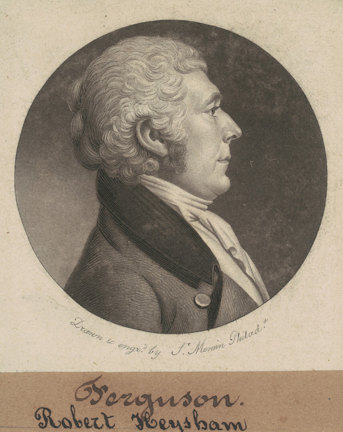 Robert Heysham by Charles B. J. Févret de Saint-Mémin