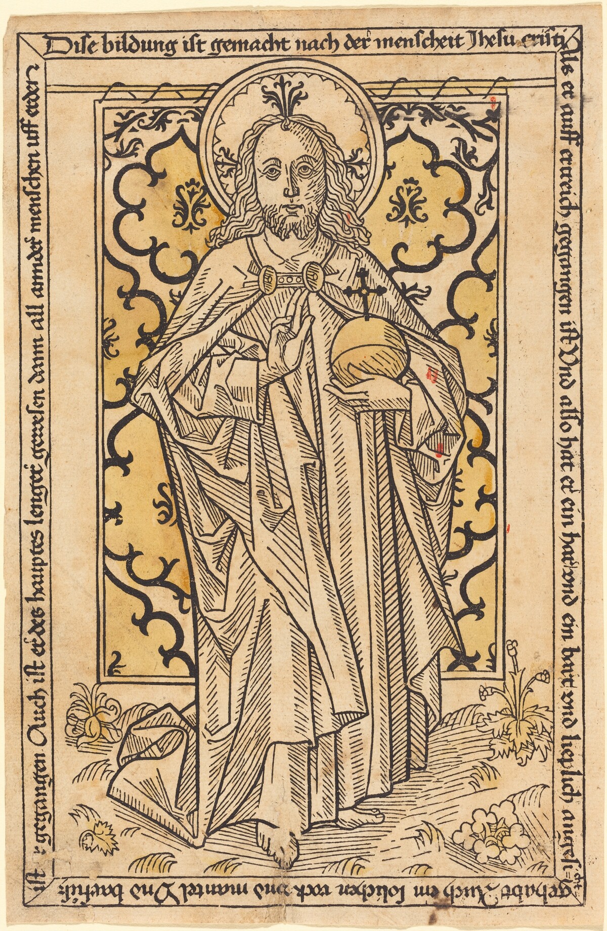 Christ as Salvator Mundi by German 15th Century