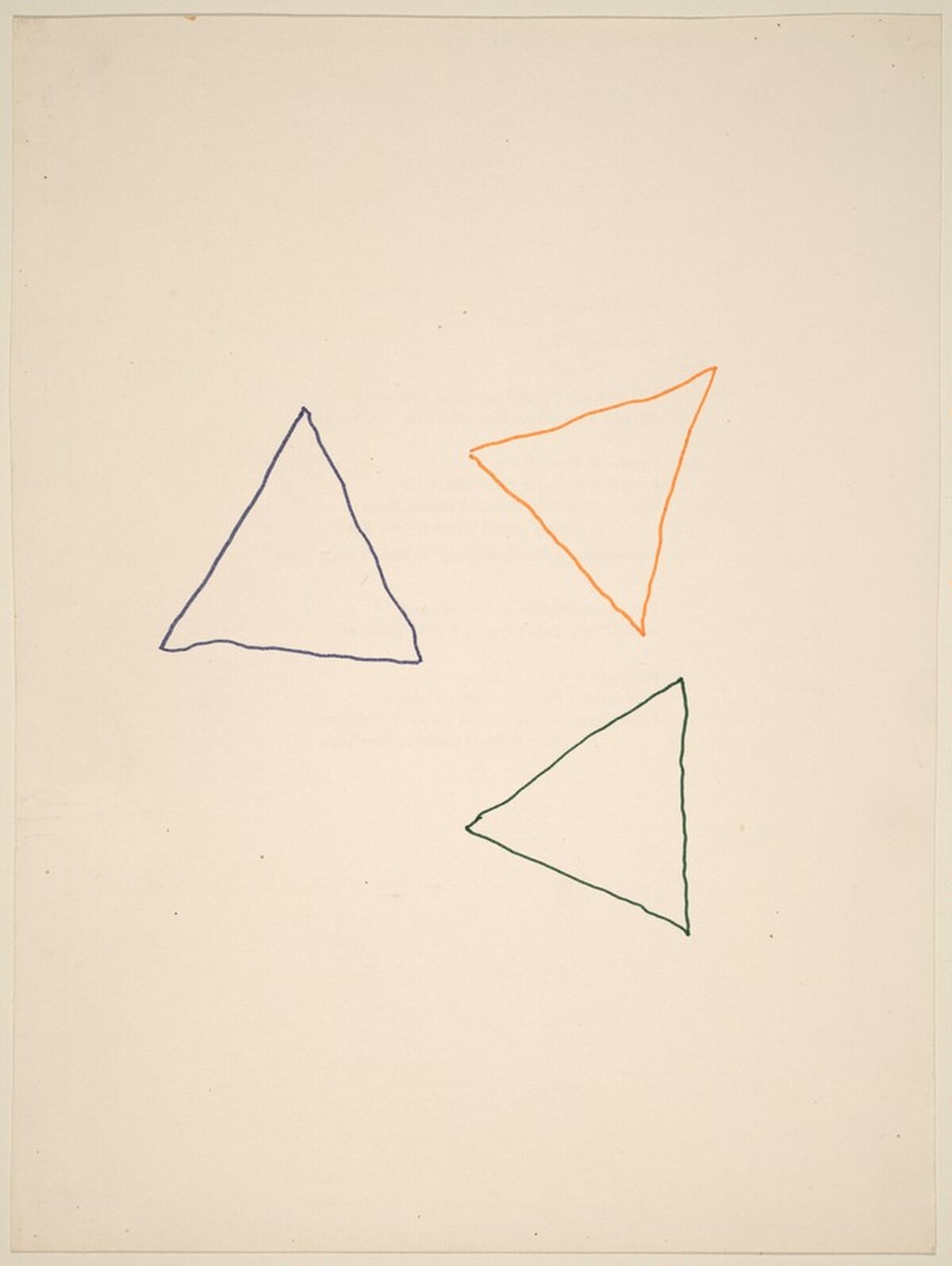 Three Triangles and Three Colors by Richard Tuttle