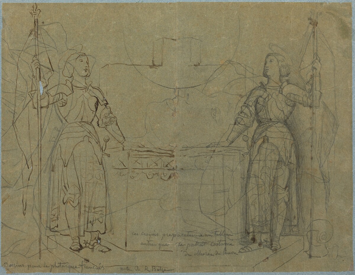 Joan of Arc Standing at the Altar at Reims Cathedral by Jean-Auguste-Dominique Ingres