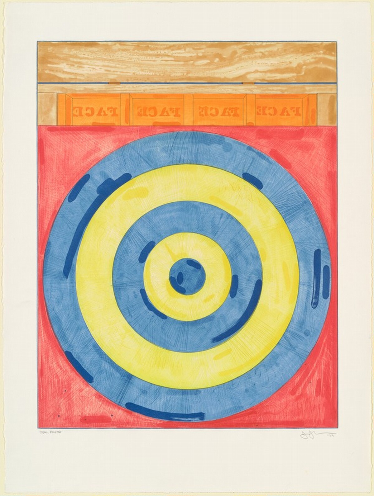 Target with Four Faces [trial proof] by Jasper Johns
