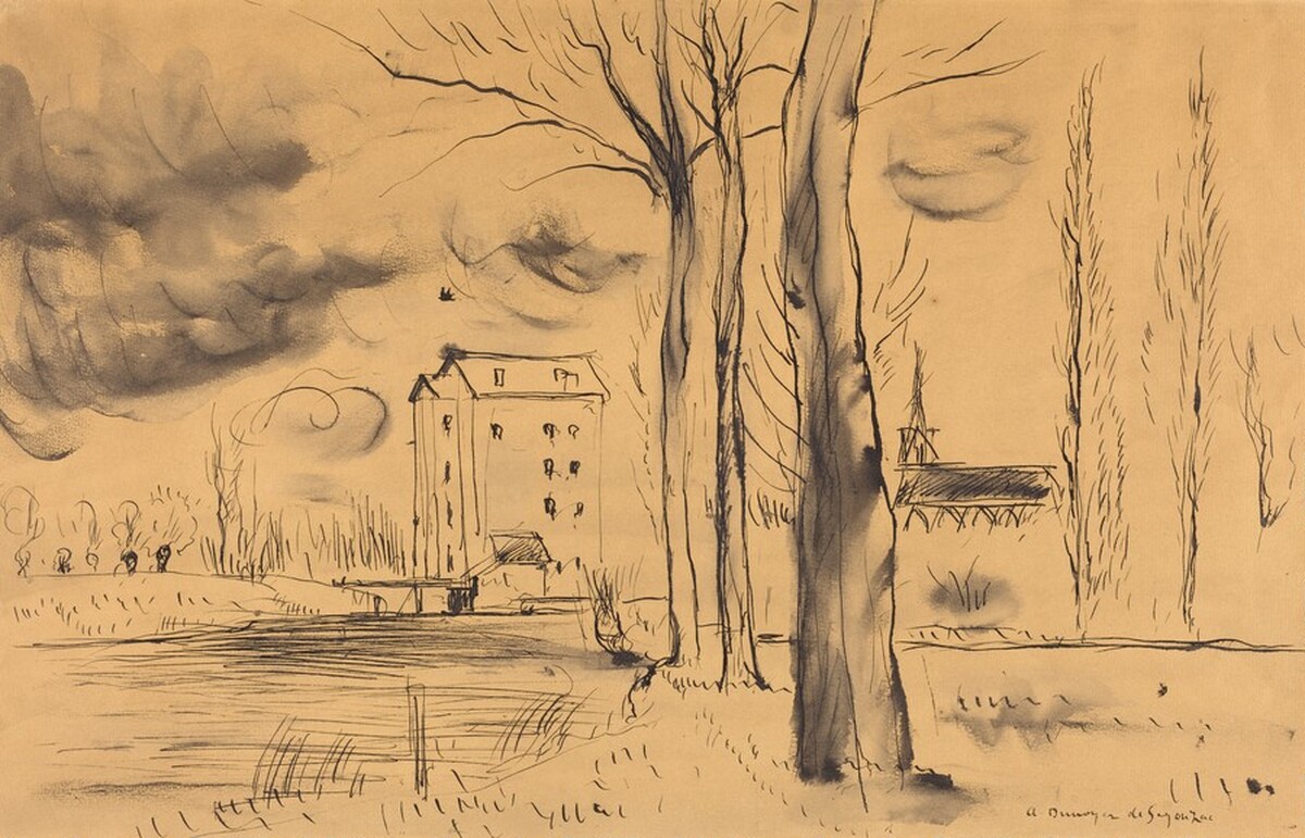 A Mill and a Chapel by André Dunoyer de Segonzac