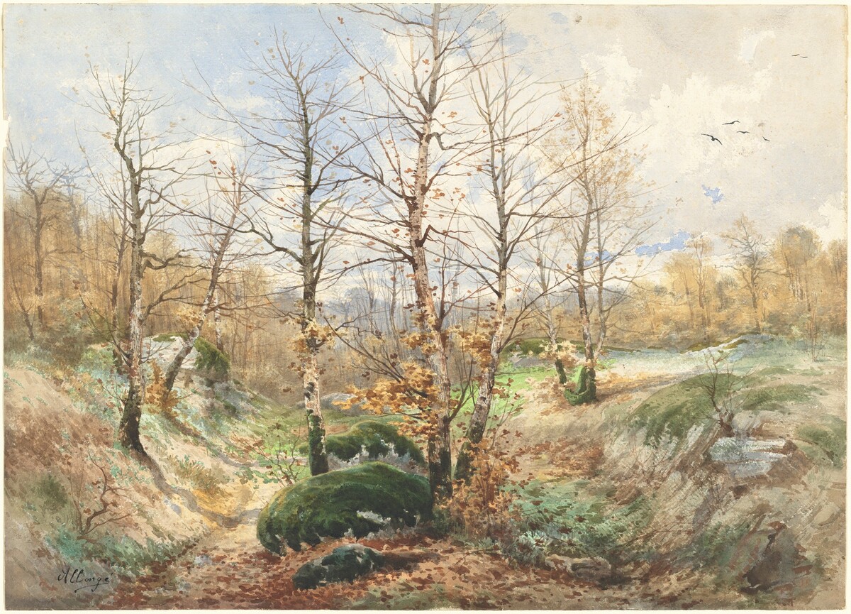 Autumn Landscape in the Forest of Fontainebleau by Auguste Allongé