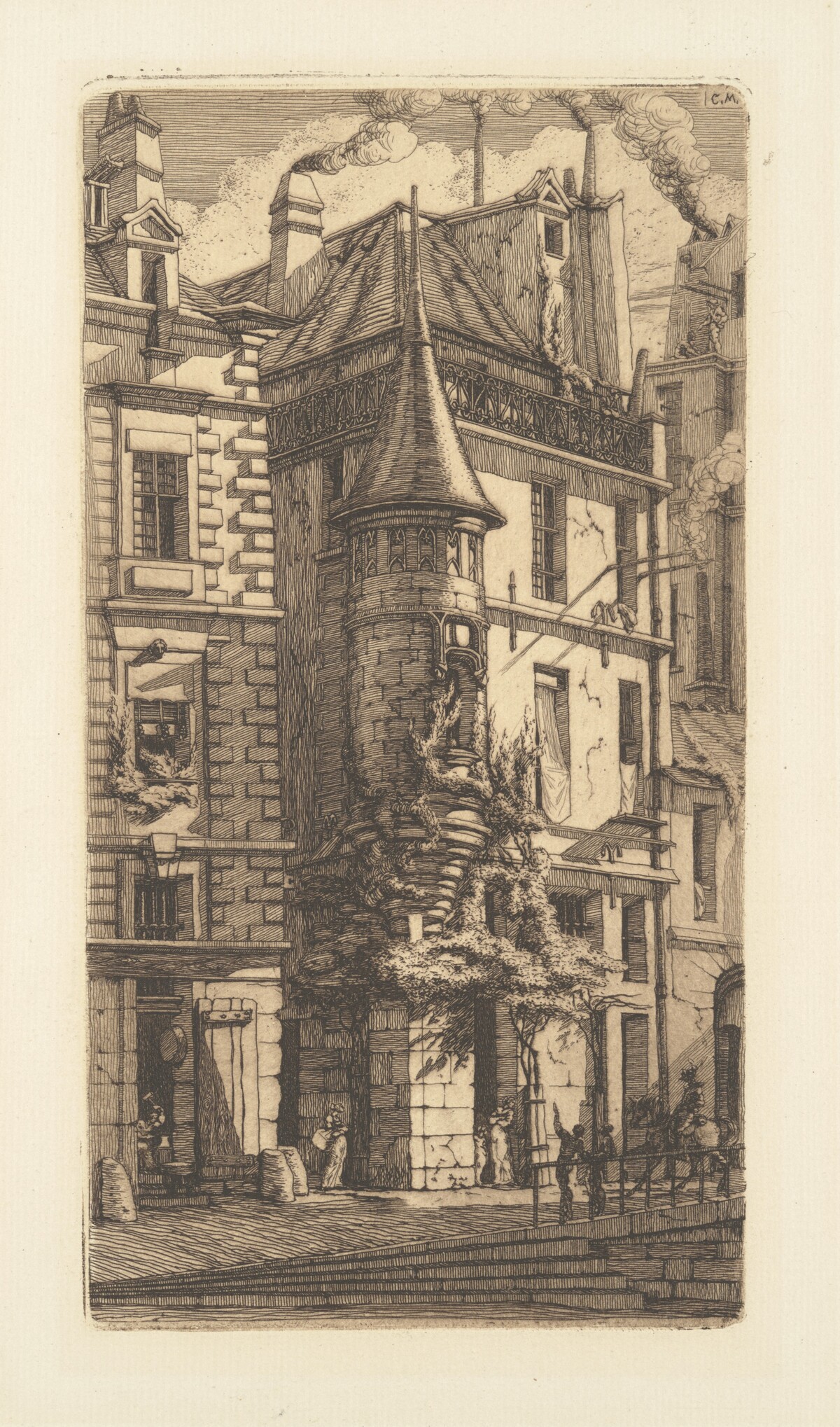 Tourelle, Rue de la Tixeranderie by Charles Meryon