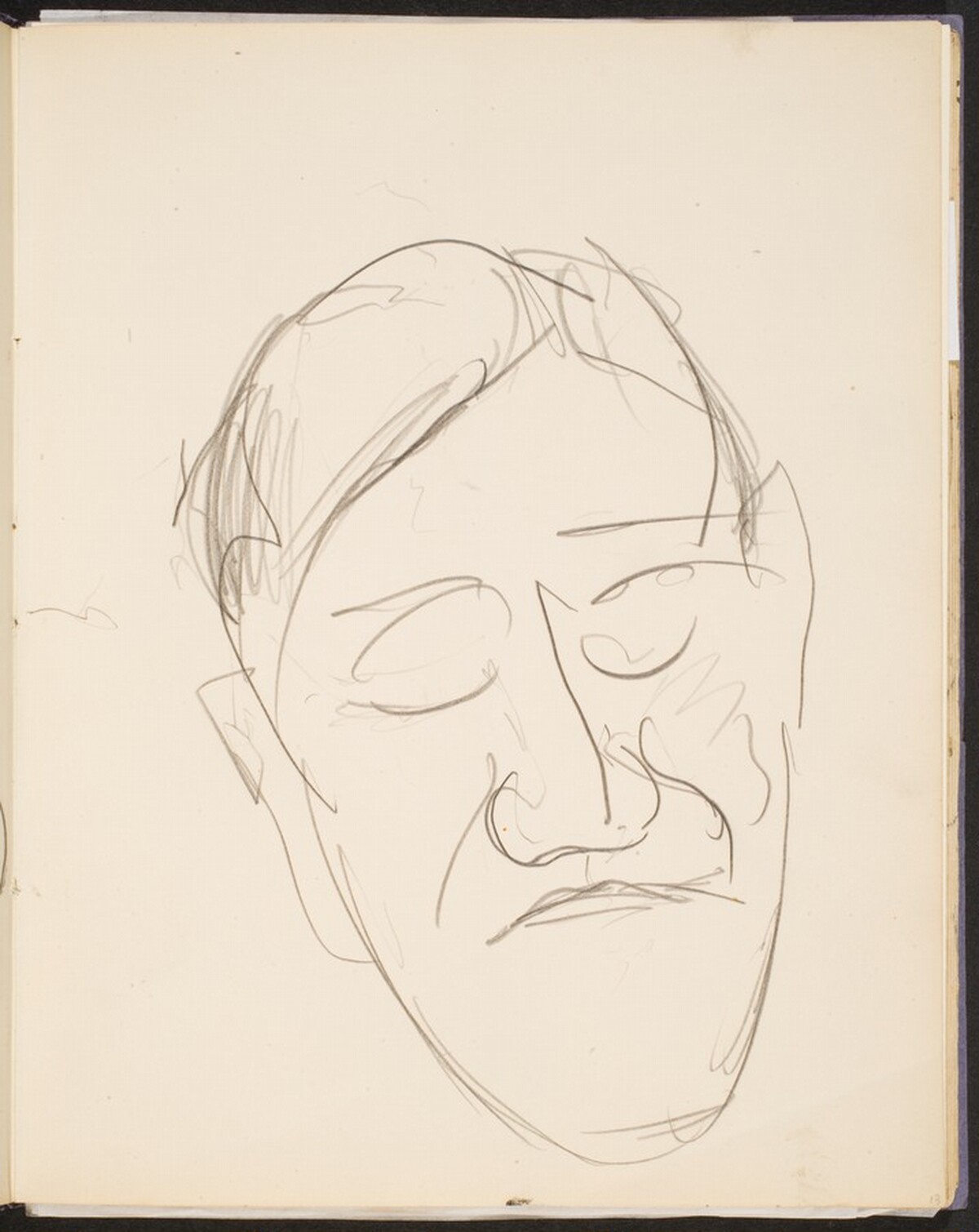 männliche Bildnisstudie (Male Portrait) [p. 13] by Max Beckmann