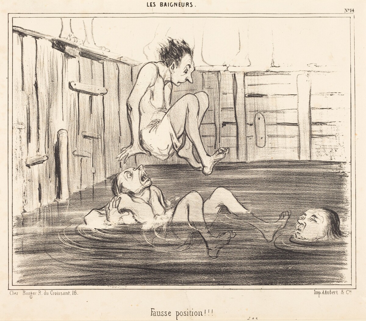 Fausse position!!! by Honoré Daumier