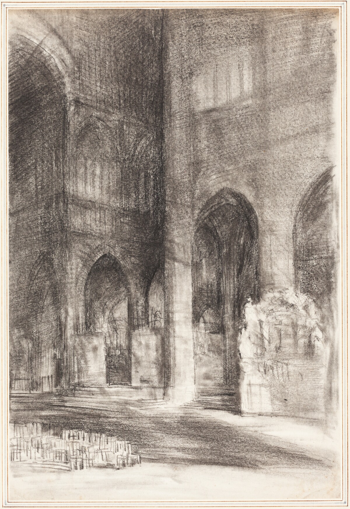 A Cathedral Nave by Arthur Frederick Payne