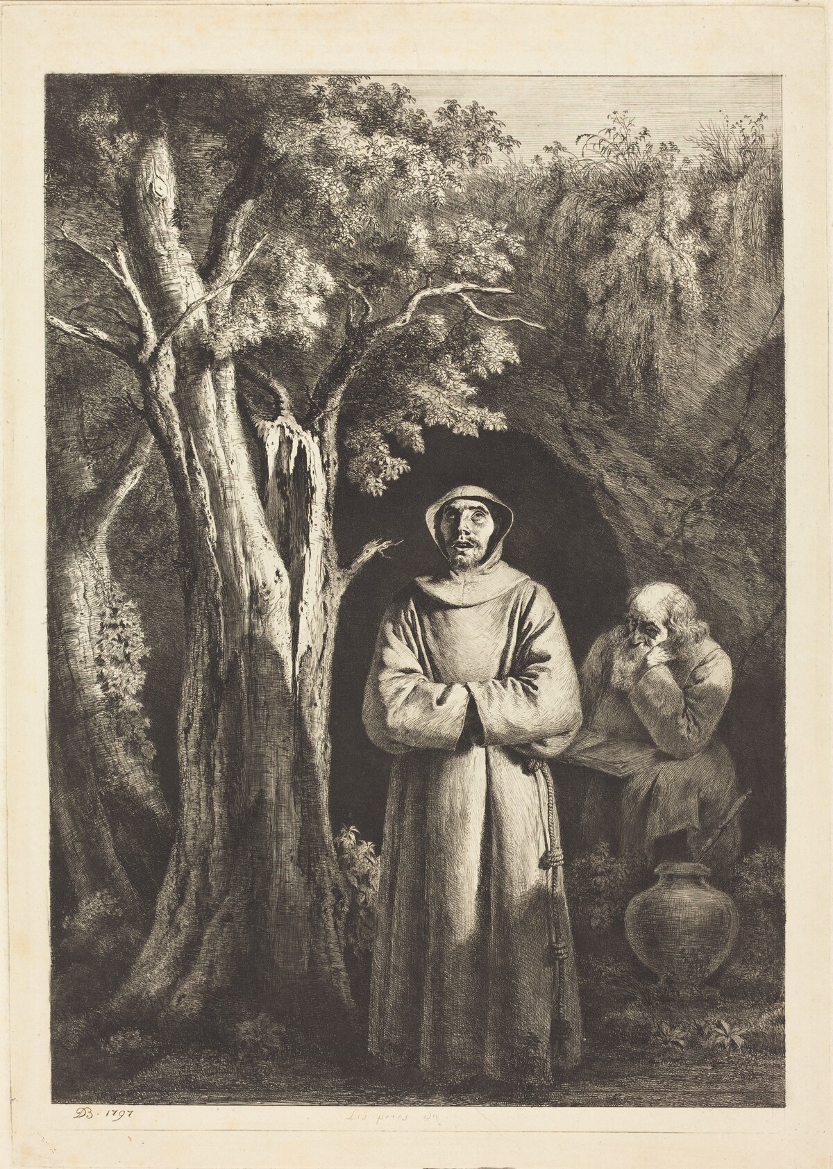 Desert Monks by Jean-Jacques de Boissieu after Francisco de Zurbarán