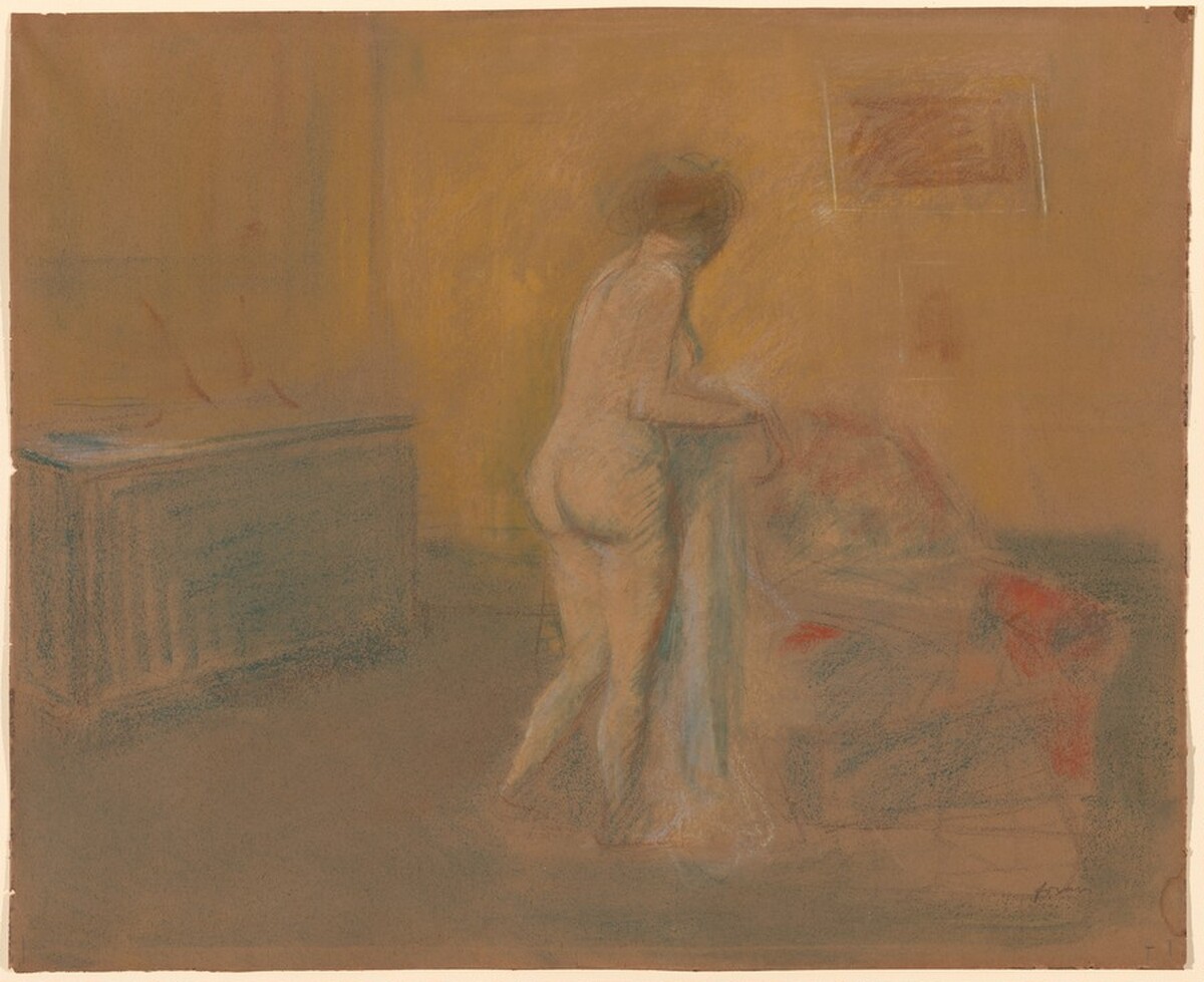 Woman Undressing by Jean-Louis Forain