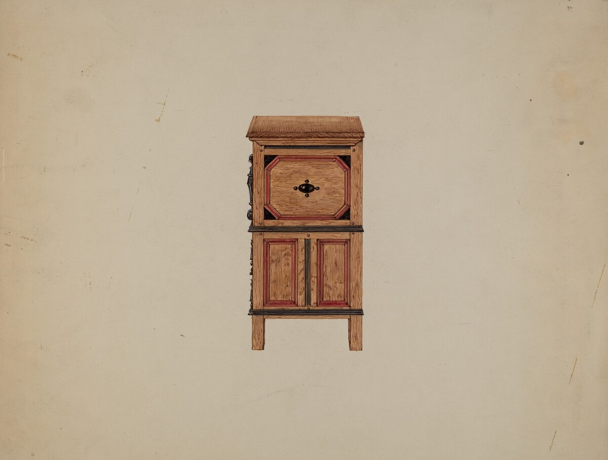 Two Drawer Sunflower Chest - side view by Martin Partyka