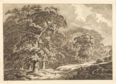 Forest with Travelers by a Road
