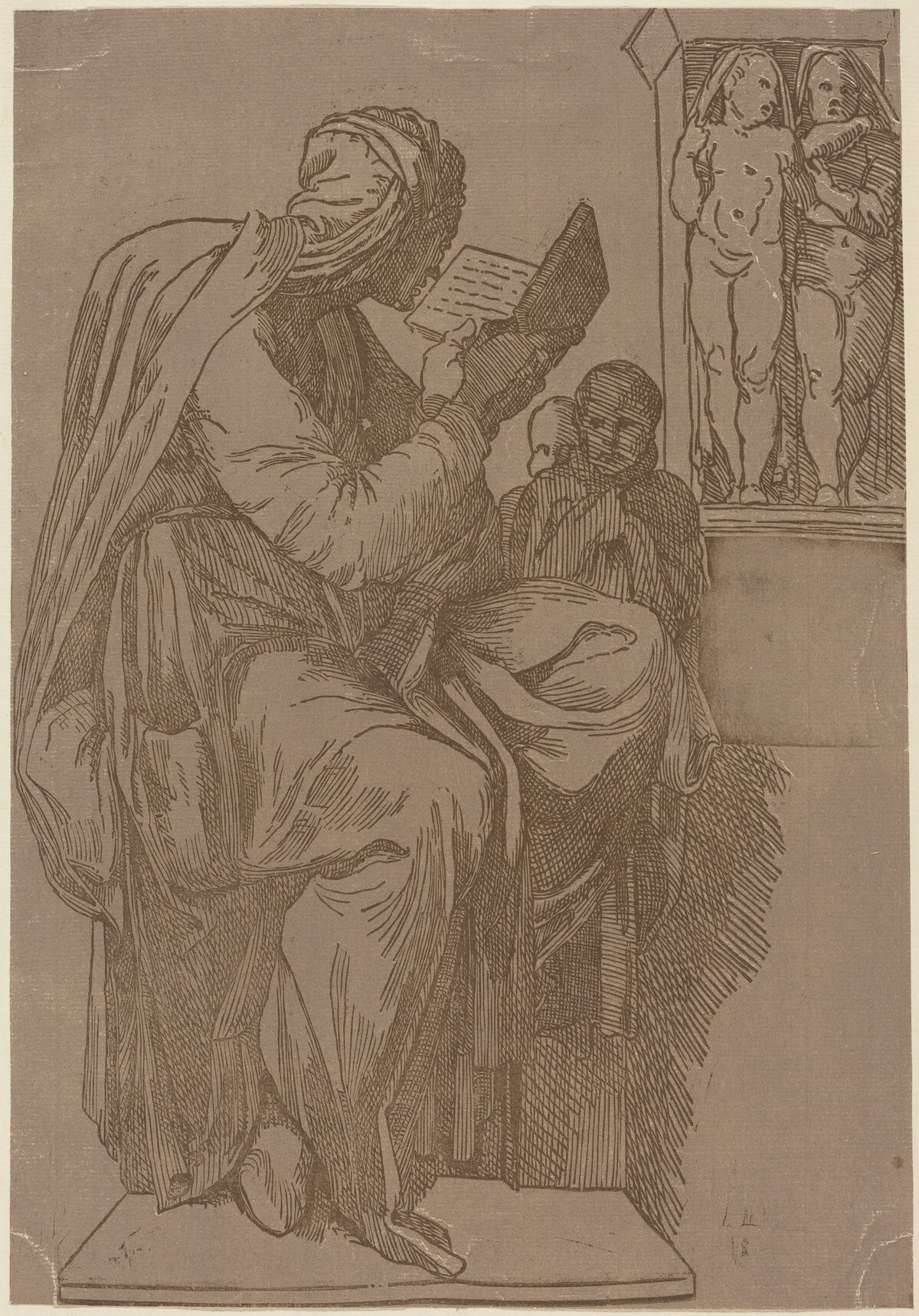 A Sibyl Reading by John Skippe after Michelangelo