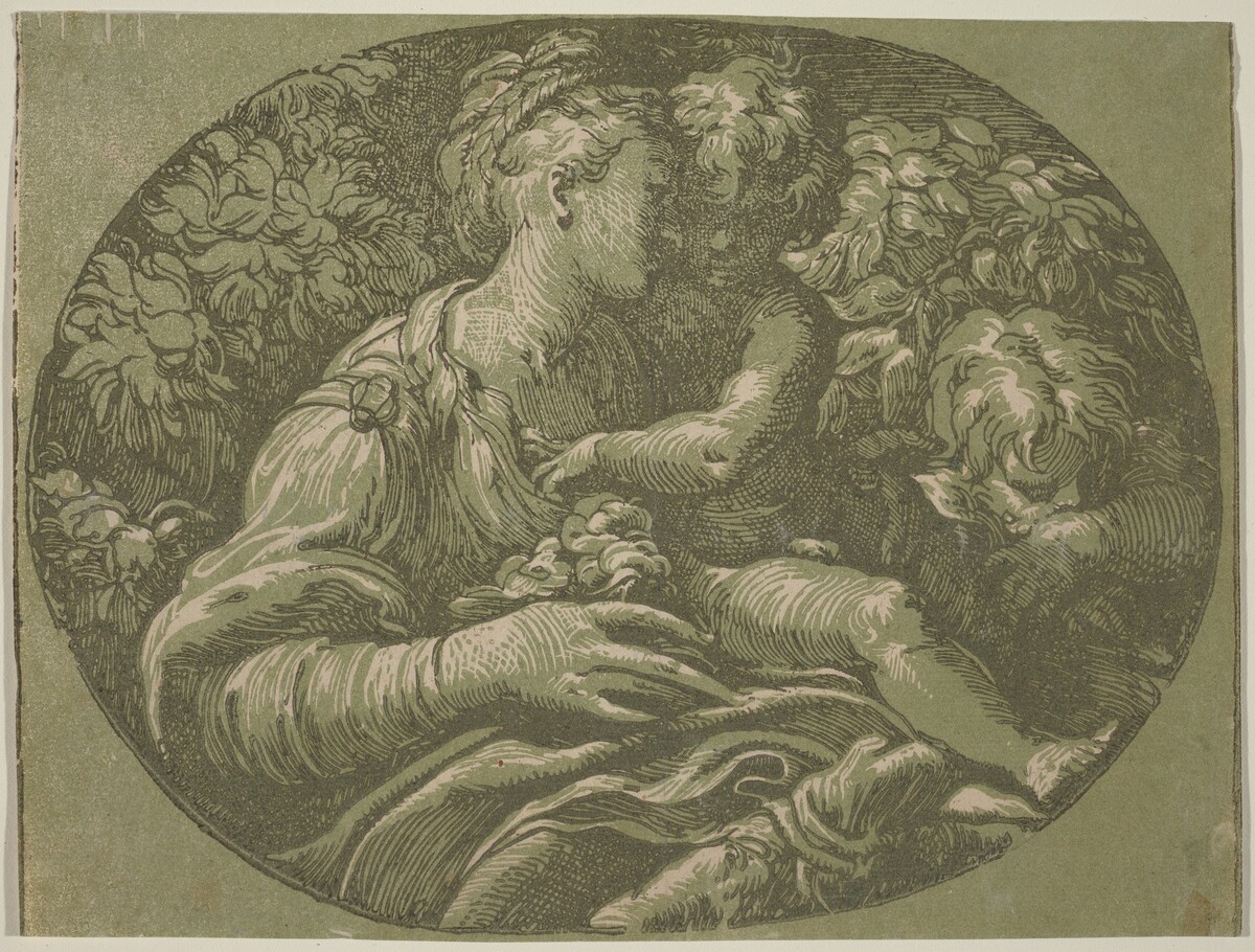 The Virgin with the Rose by Antonio da Trento after Parmigianino