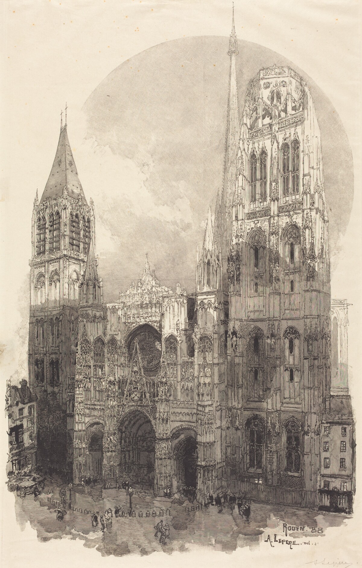 Rouen Cathedral (La Cathedral de Rouen) by Auguste Lepère