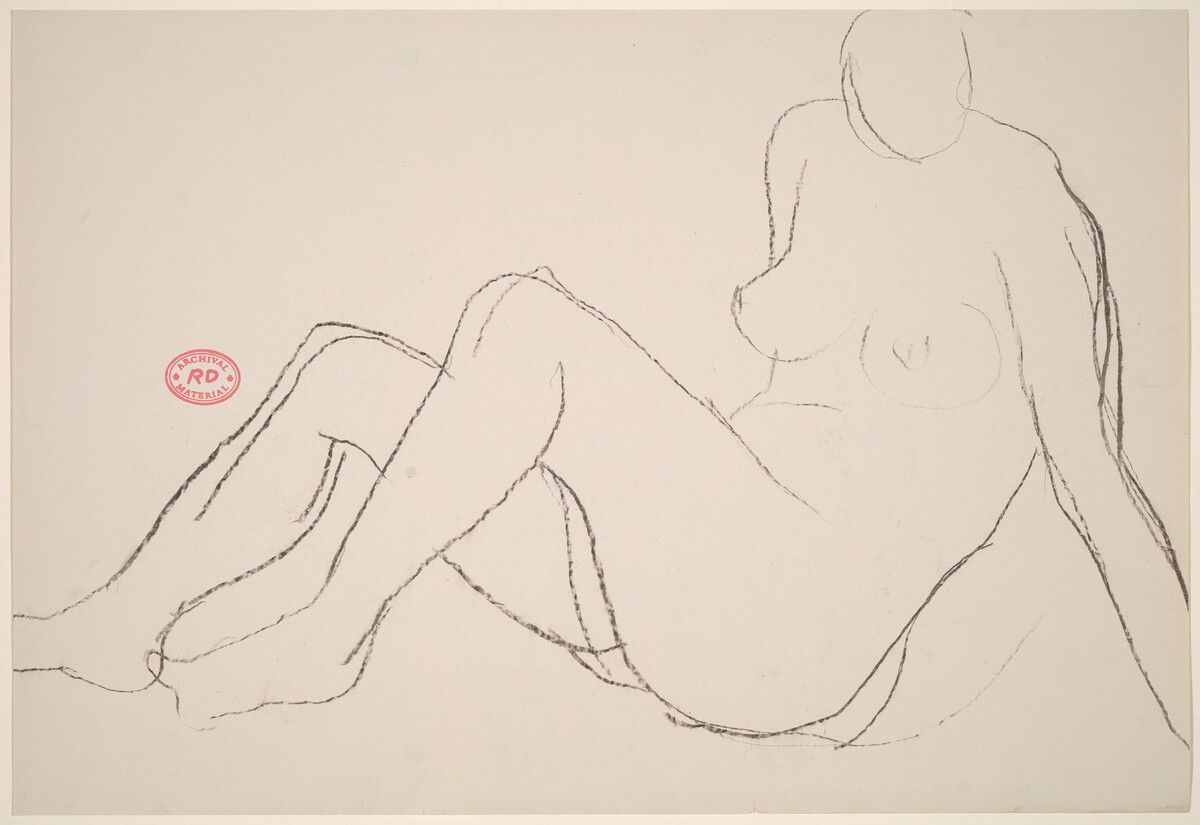 Untitled [seated female nude leaning back] by Richard Diebenkorn
