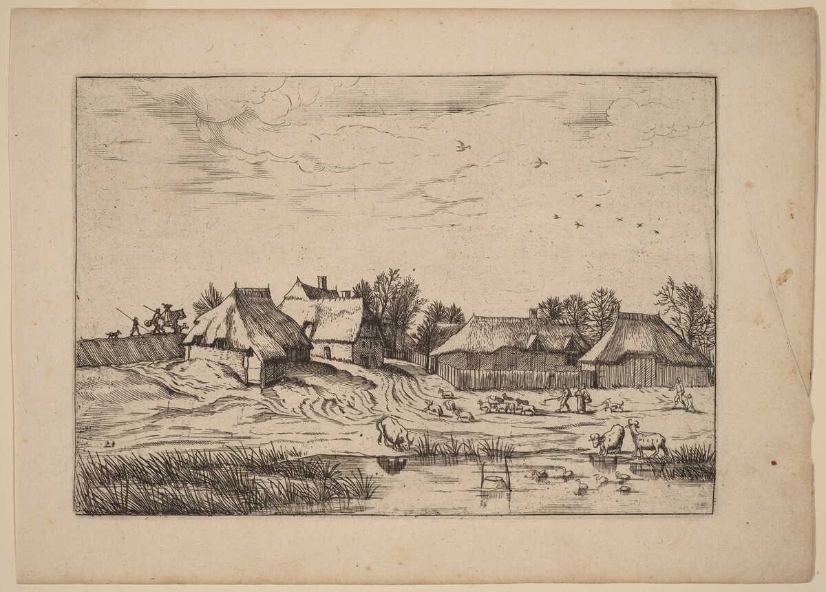 Farms by Johannes van Doetechum, the Elder and Lucas van Doetechum after Master of the Small Landscapes