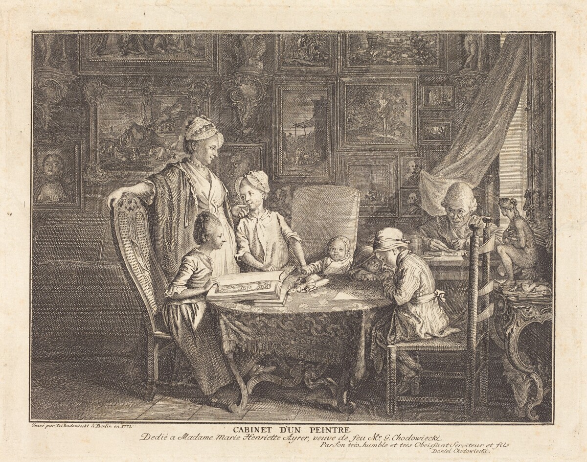 Cabinet d'un Peintre by Daniel Nikolaus Chodowiecki