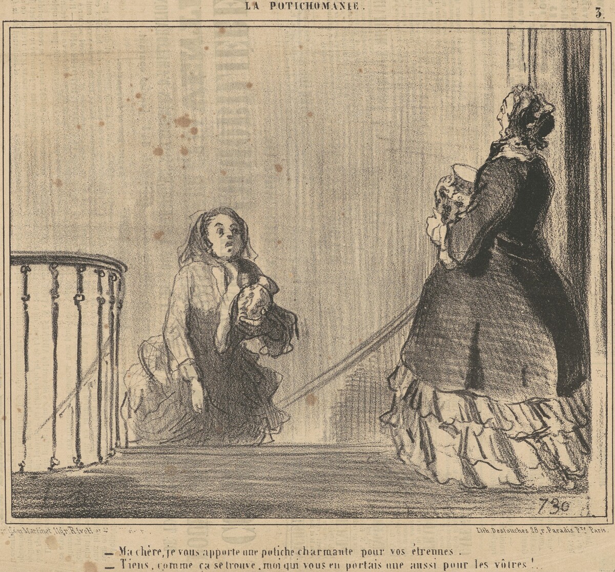 Ma chére, je vous apporte une potiche ... by Honoré Daumier