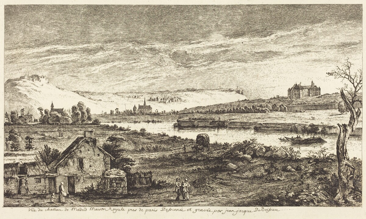 Vue du chateau de Madrid by Jean-Jacques de Boissieu