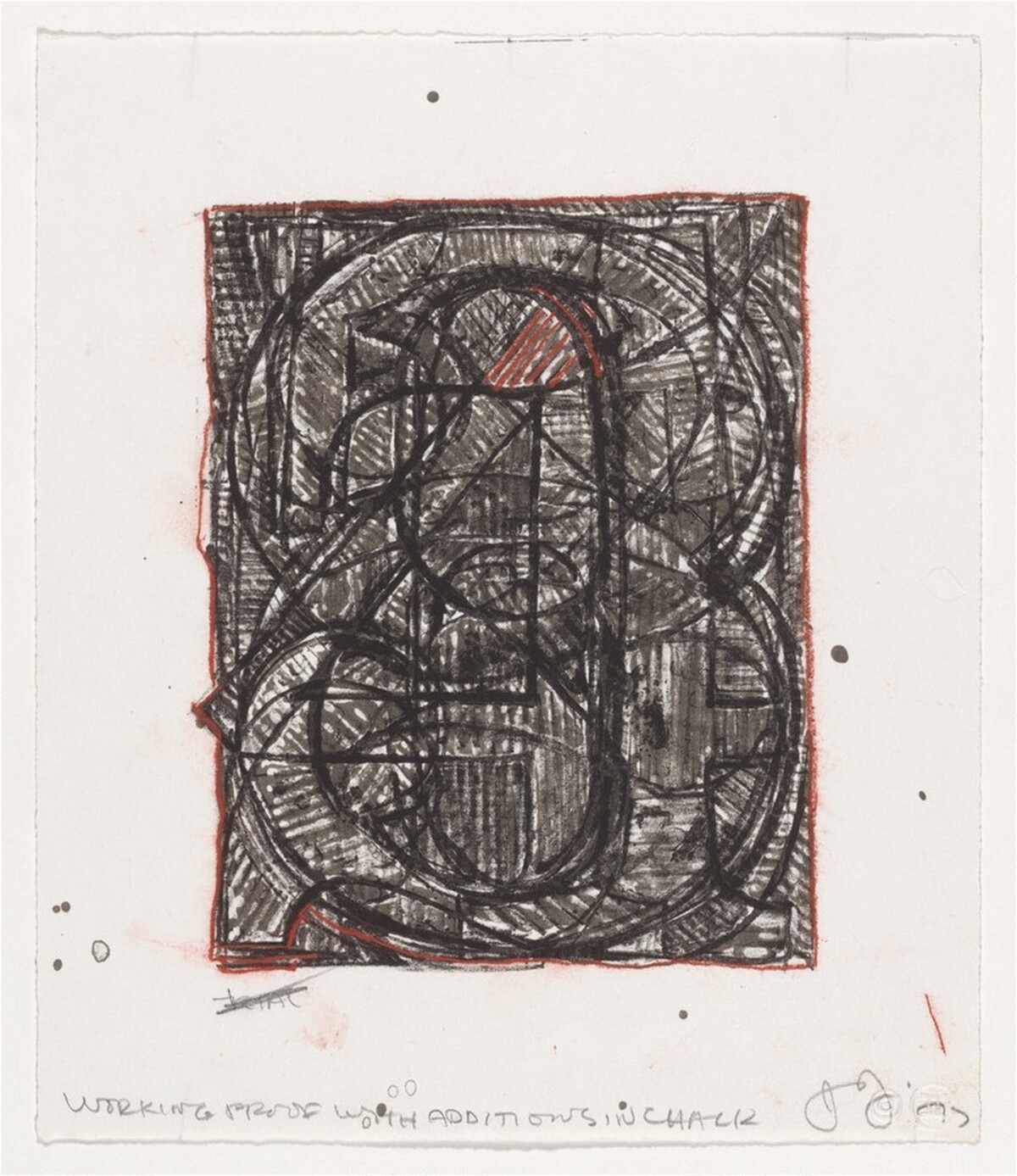 0 through 9 [working proof] by Jasper Johns