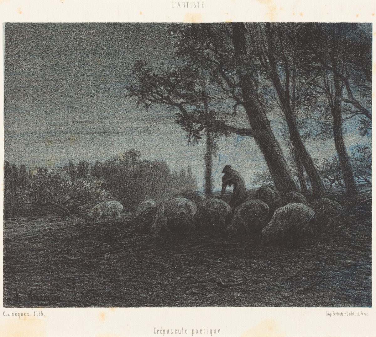 Crépuscule poetique (Poetical Twilight) by Charles Émile Jacque