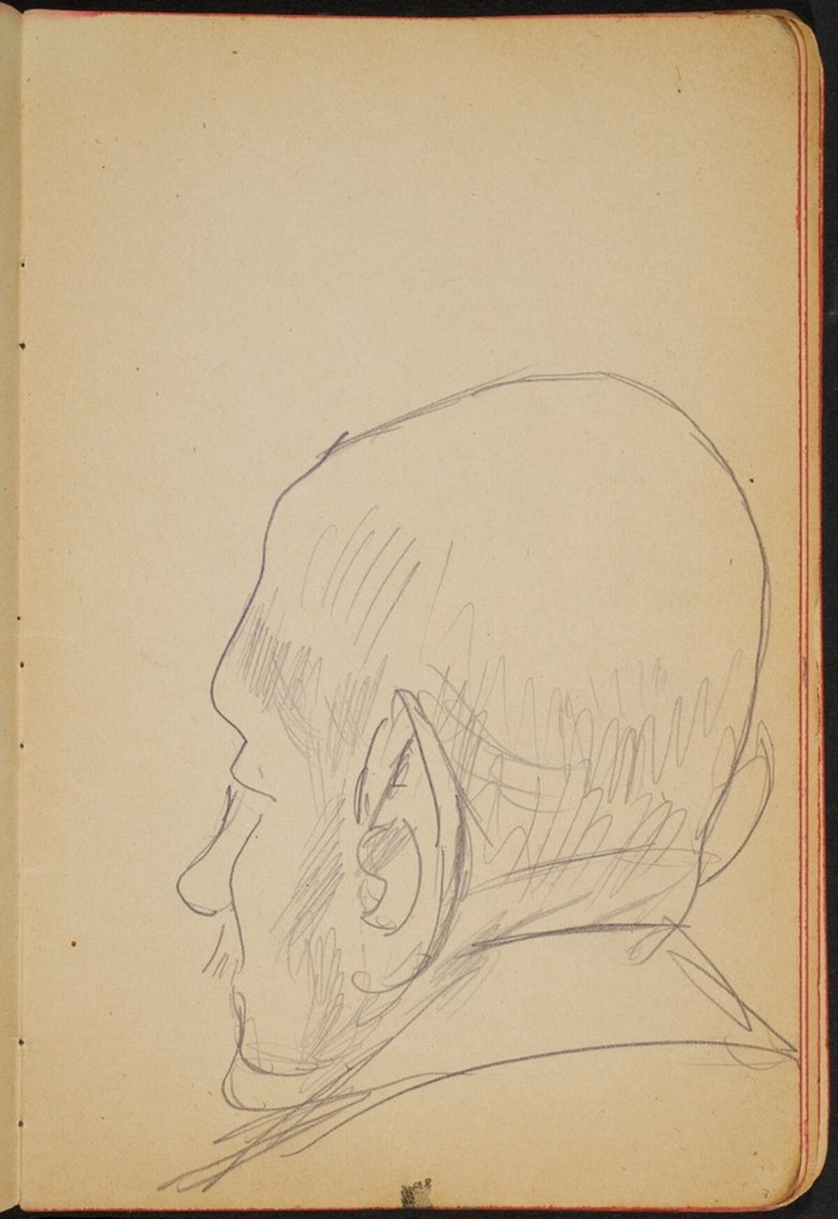 älterer Mann in Rückenansicht (Elderly Man Seen from Behind) [p. 3] by Max Beckmann