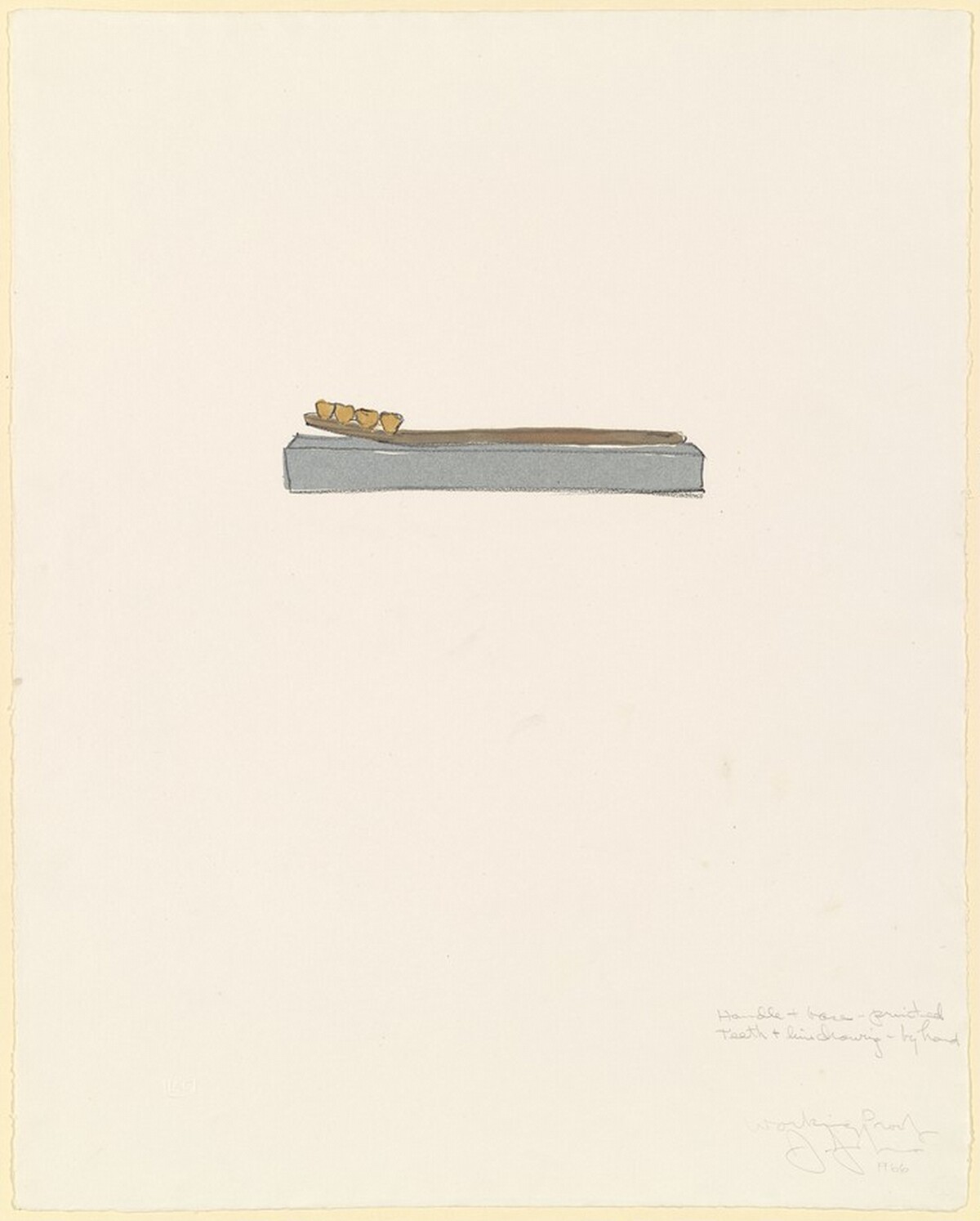 The Critic Smiles [working proof] by Jasper Johns