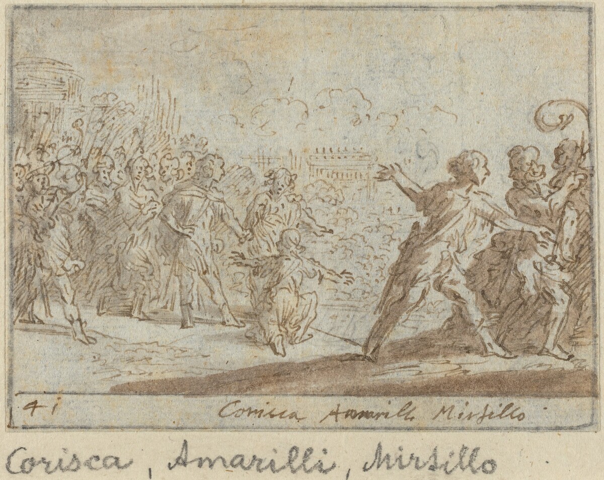 Corisca, Amarilli and Mirtillo by Johann Wilhelm Baur