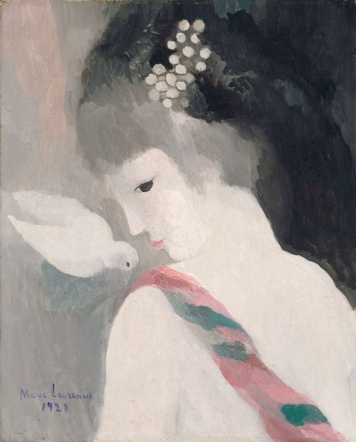 Girl with a Dove by Marie Laurencin