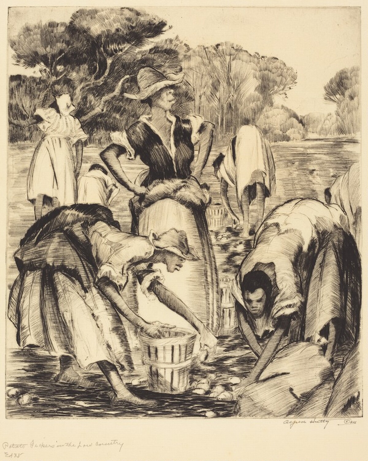 Potato Pickers in the Low Country by Alfred Hutty