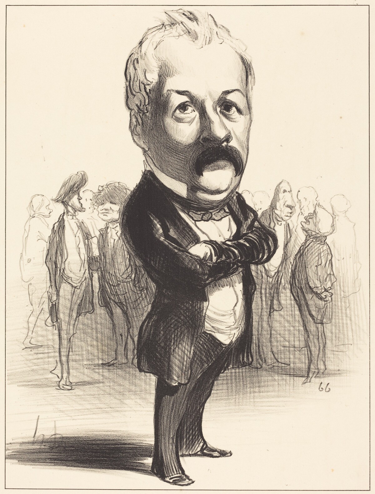 Gustave Sautayra by Honoré Daumier