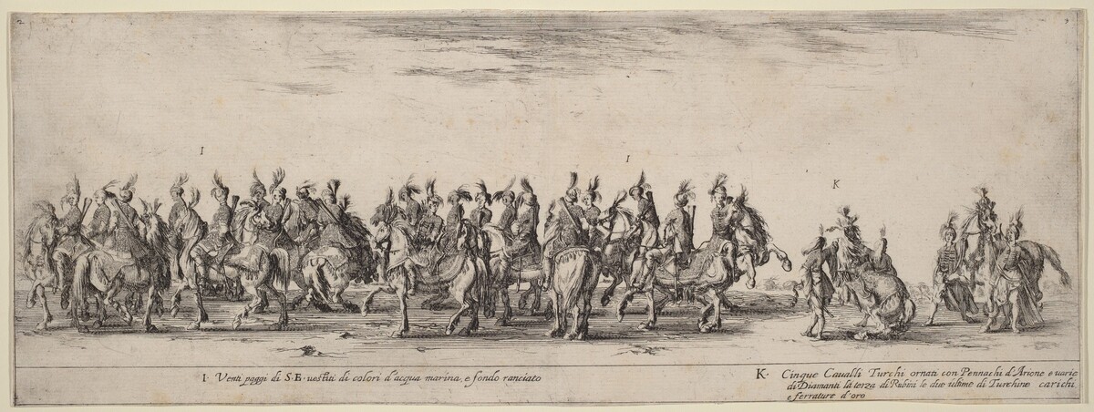 Twenty Pages and Five Turkish Horses by Stefano Della Bella