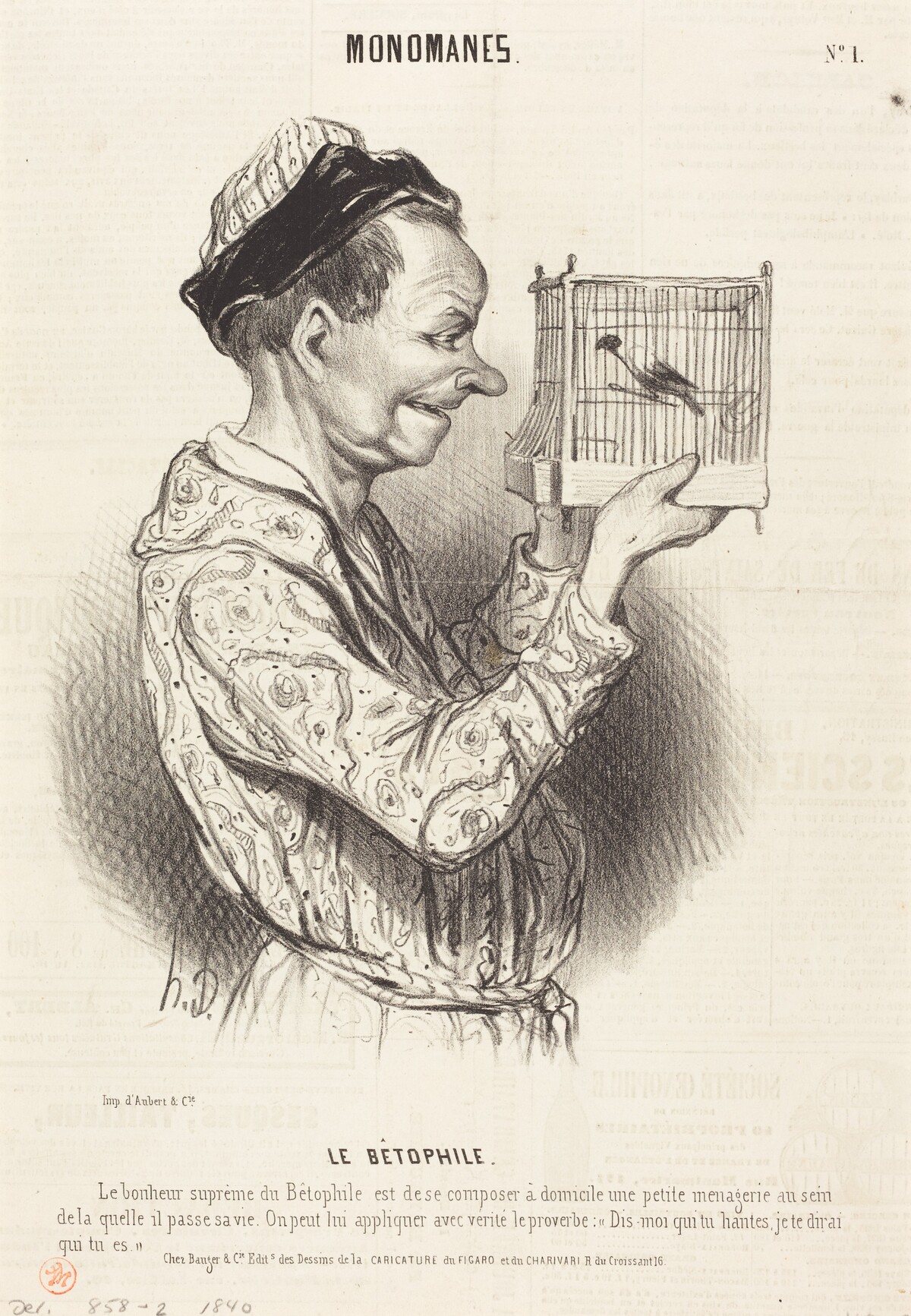Le Bétophile by Honoré Daumier