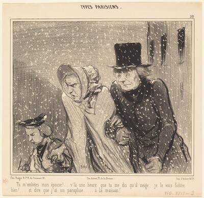 Tu m'embêtes, mon épouse!... v'la une heure...