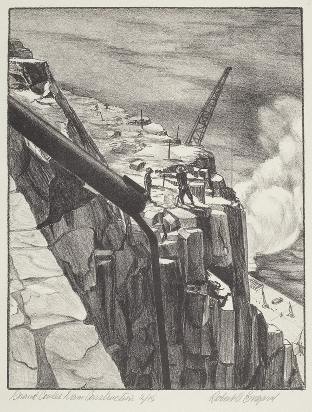 Grand Coulee Dam Construction by Robert Oliver Engard