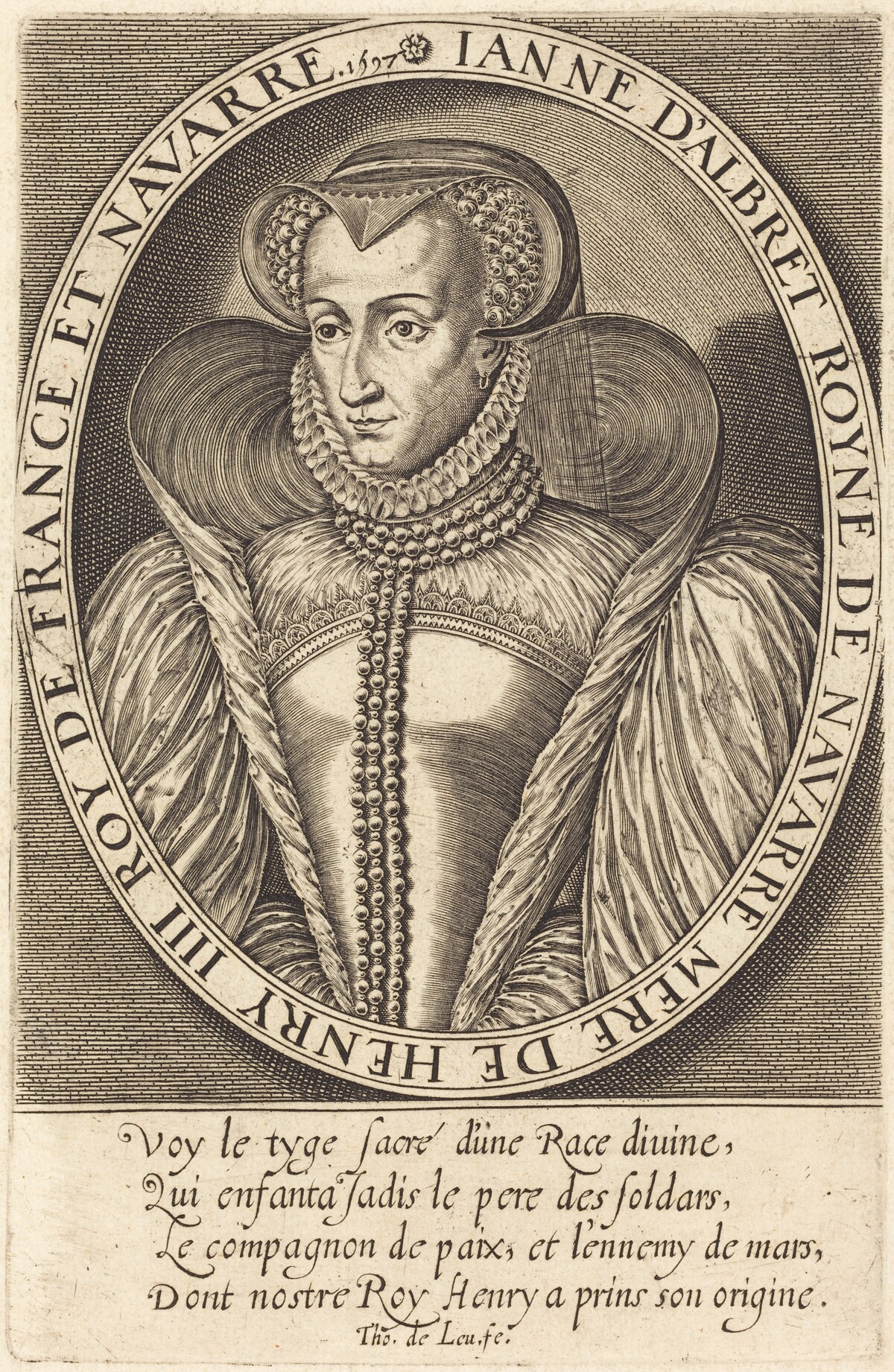 Jeanne d'Albret, Queen of Navarre by Thomas de Leu