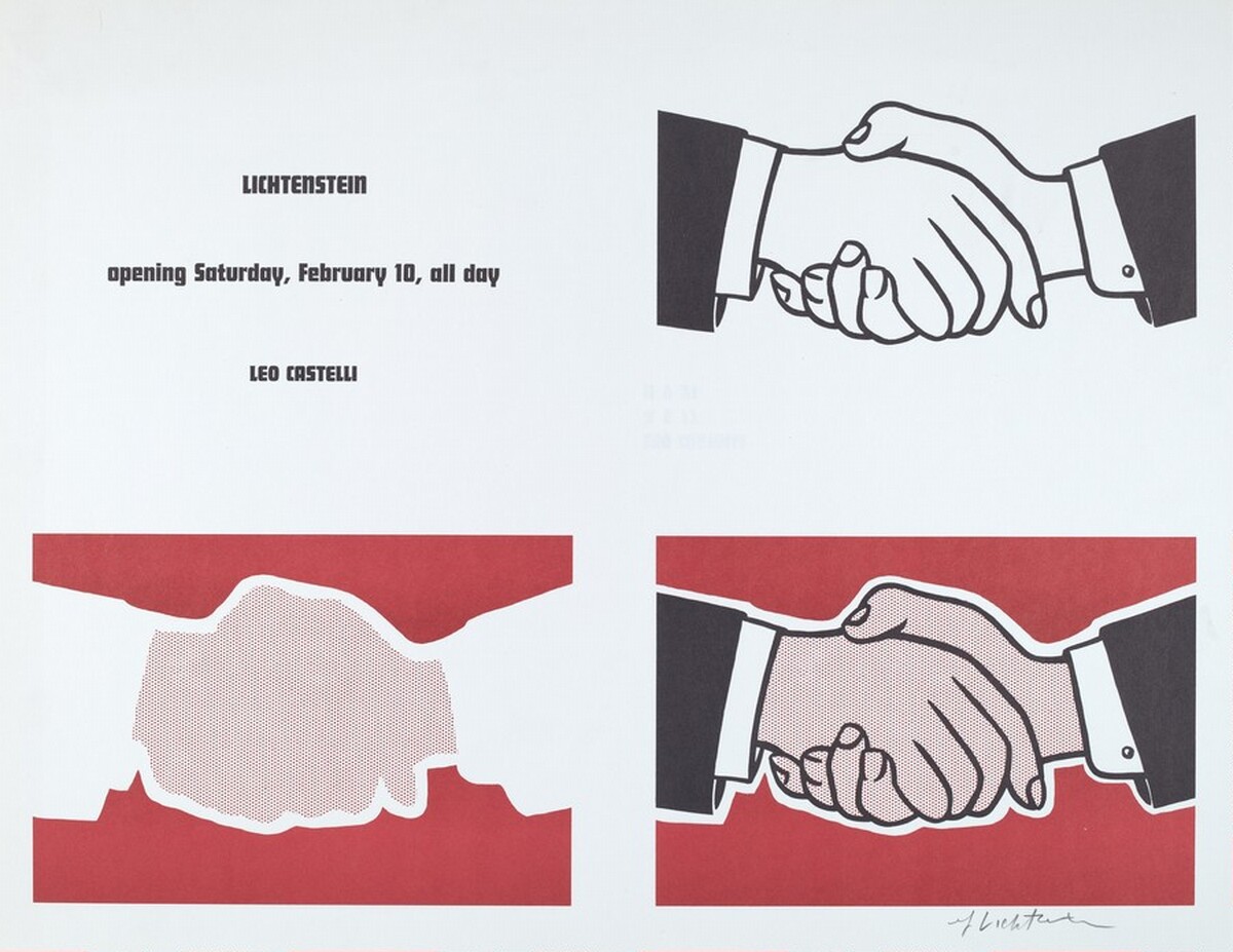 Castelli Handshake Poster by Roy Lichtenstein