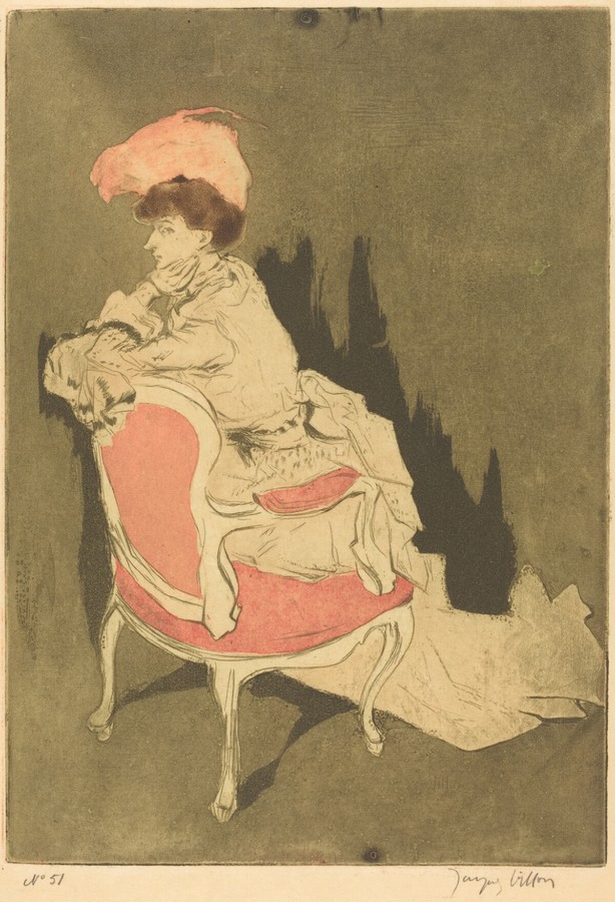 The Parisian (Small Plate) (La Parisienne) by Jacques Villon